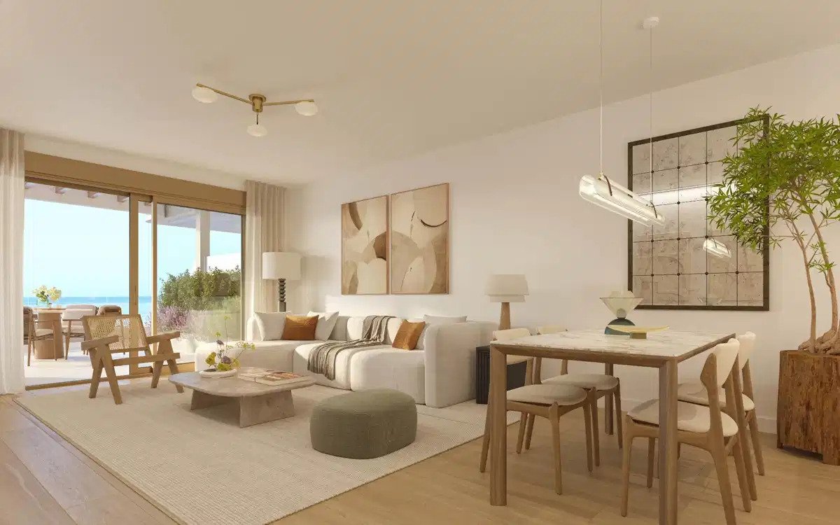 3-Zimmer, 2-Bad Wohnung im Erdgeschoss mit Meerblick in Torremolinos