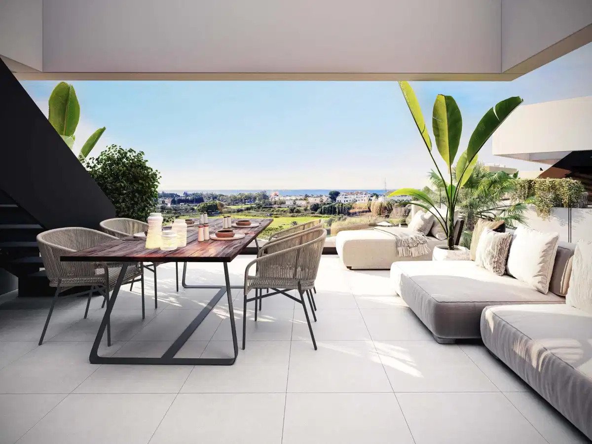 3-Zimmer, 2-Bad Penthouse mit Meerblick und Zugang zum Clubhaus in Cancelada, Estepona