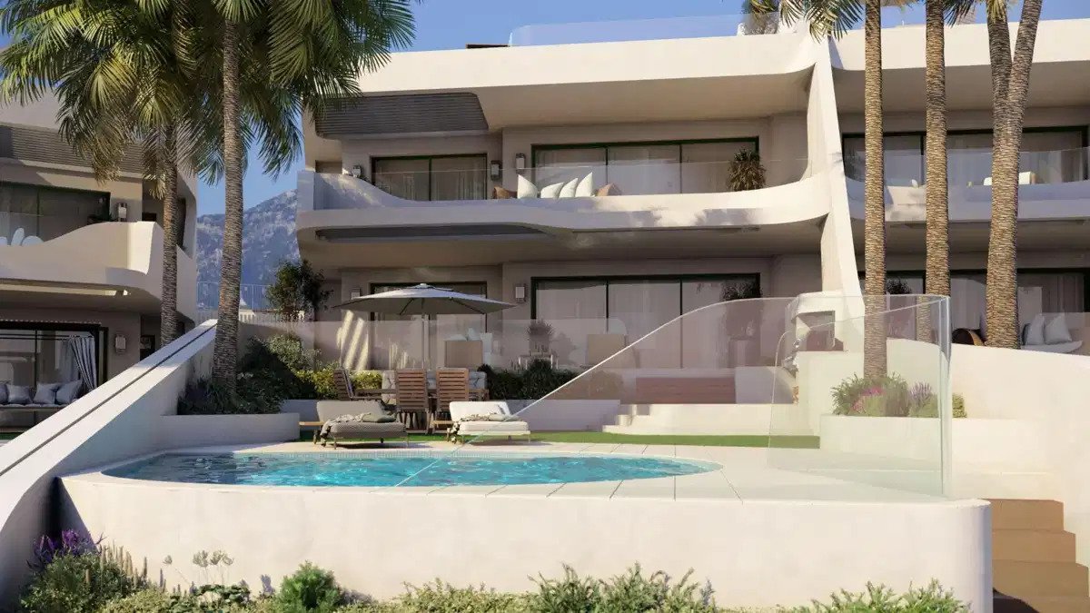 3-Zimmer, 2-Bad Wohnung im Erdgeschoss mit Panoramablick auf das Meer in Cabopino