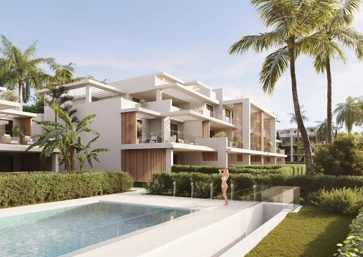 3-Zimmer, 2-Bad Wohnung im Erdgeschoss mit Meerblick und Sicherheit in der Nähe von Estepona