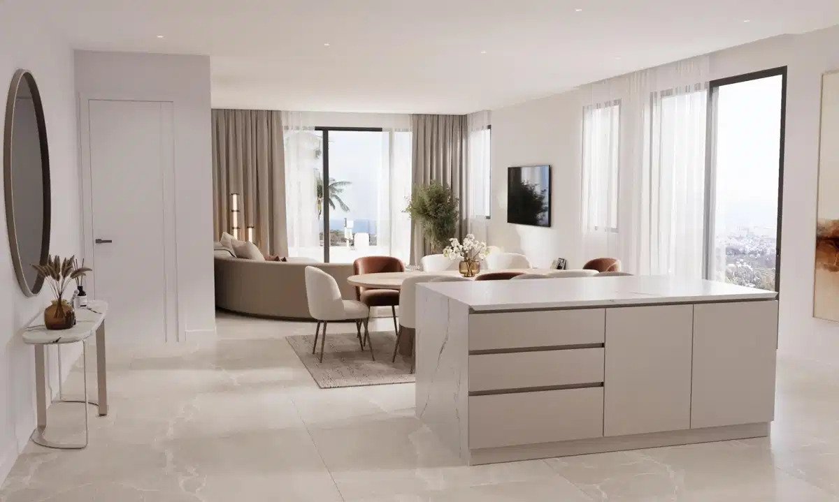 3-Zimmer, 2-Bad Wohnung im Erdgeschoss mit Meerblick und Sicherheit in der Nähe von Estepona
