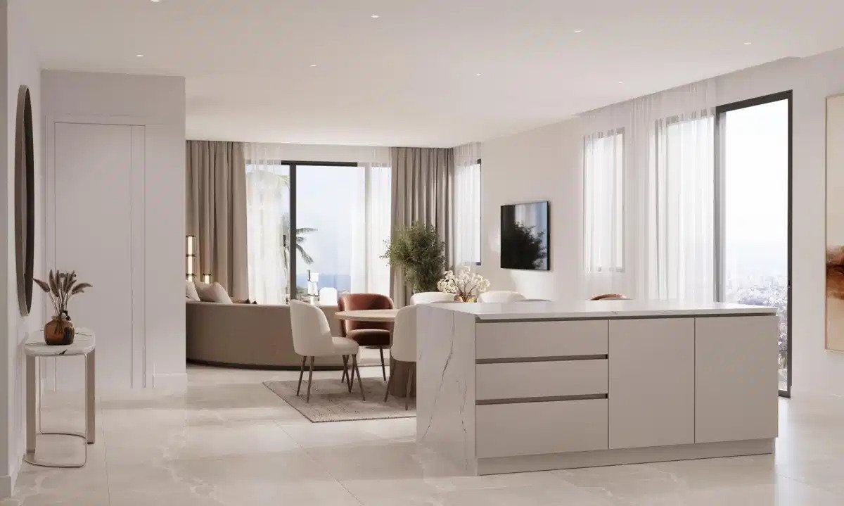 3-Zimmer, 2-Bad Wohnung im Erdgeschoss mit Meerblick und Sicherheit in der Nähe von Estepona