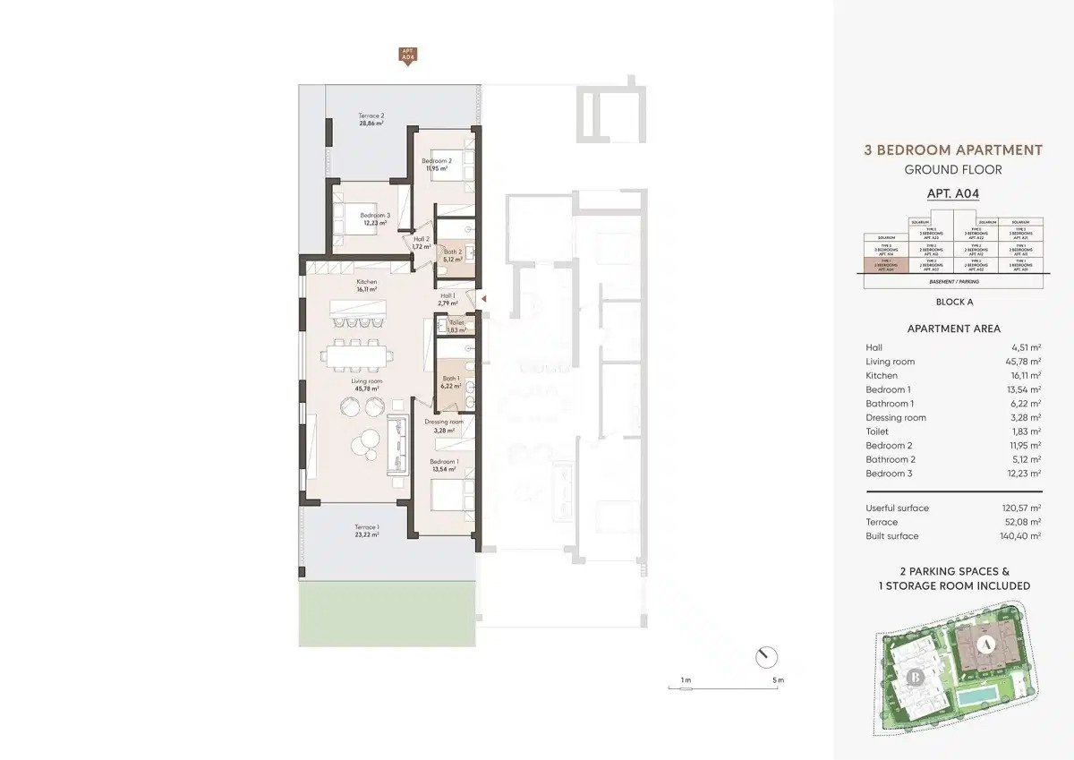 3-Zimmer, 2-Bad Wohnung im Erdgeschoss mit Meerblick und Sicherheit in der Nähe von Estepona