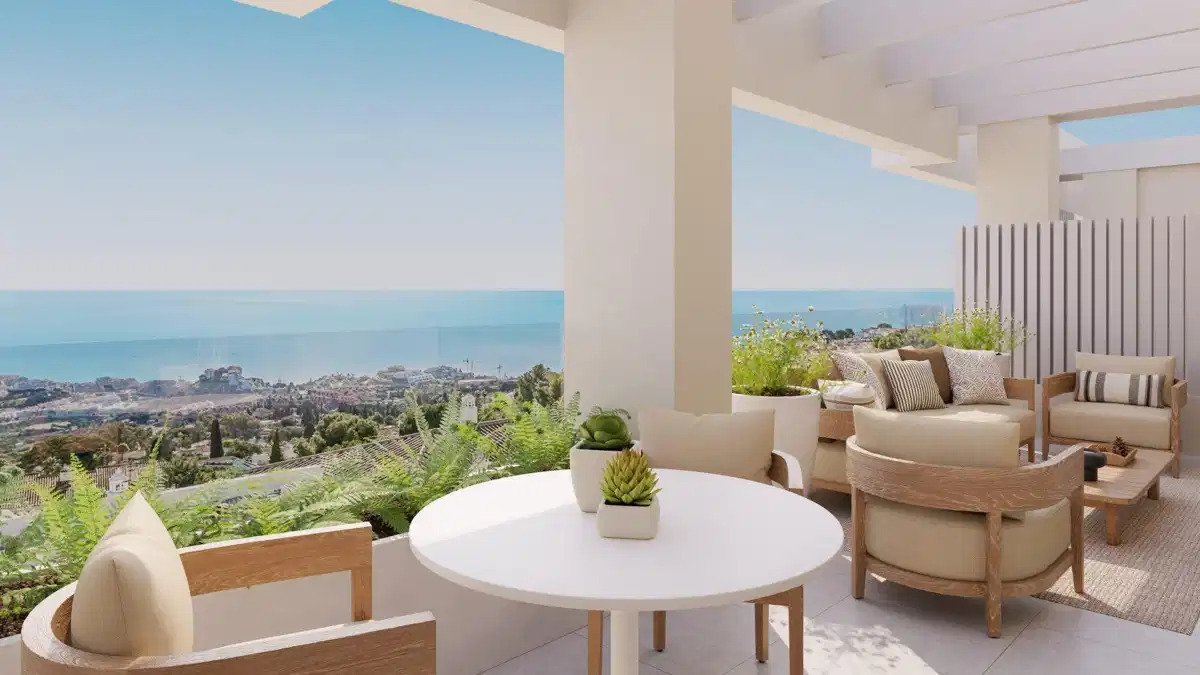 2-Zimmer, 2-Bad Modern Apartments mit Meerblick in Benalmádena Pueblo