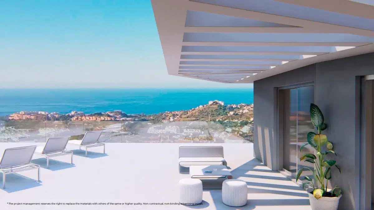 2-Zimmer, 2-Bad-Penthouse mit Panoramablick auf das Meer in Benalmádena