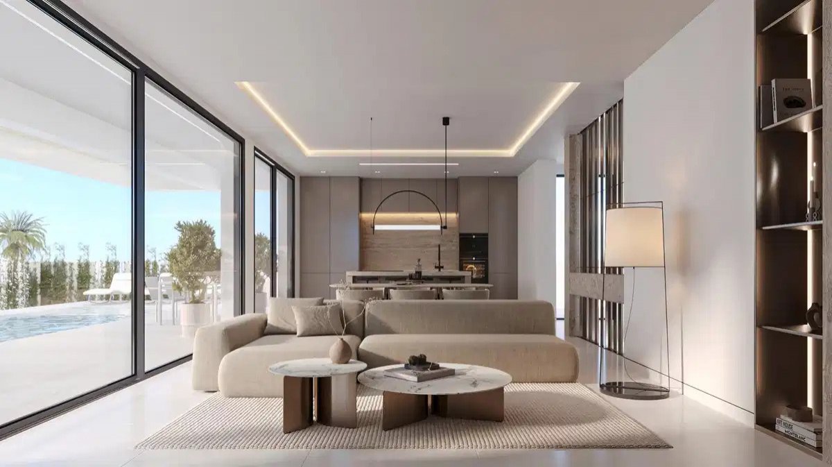 4-Zimmer, 4-Badezimmer moderne Villen nur 200 m vom Meer in Calahonda