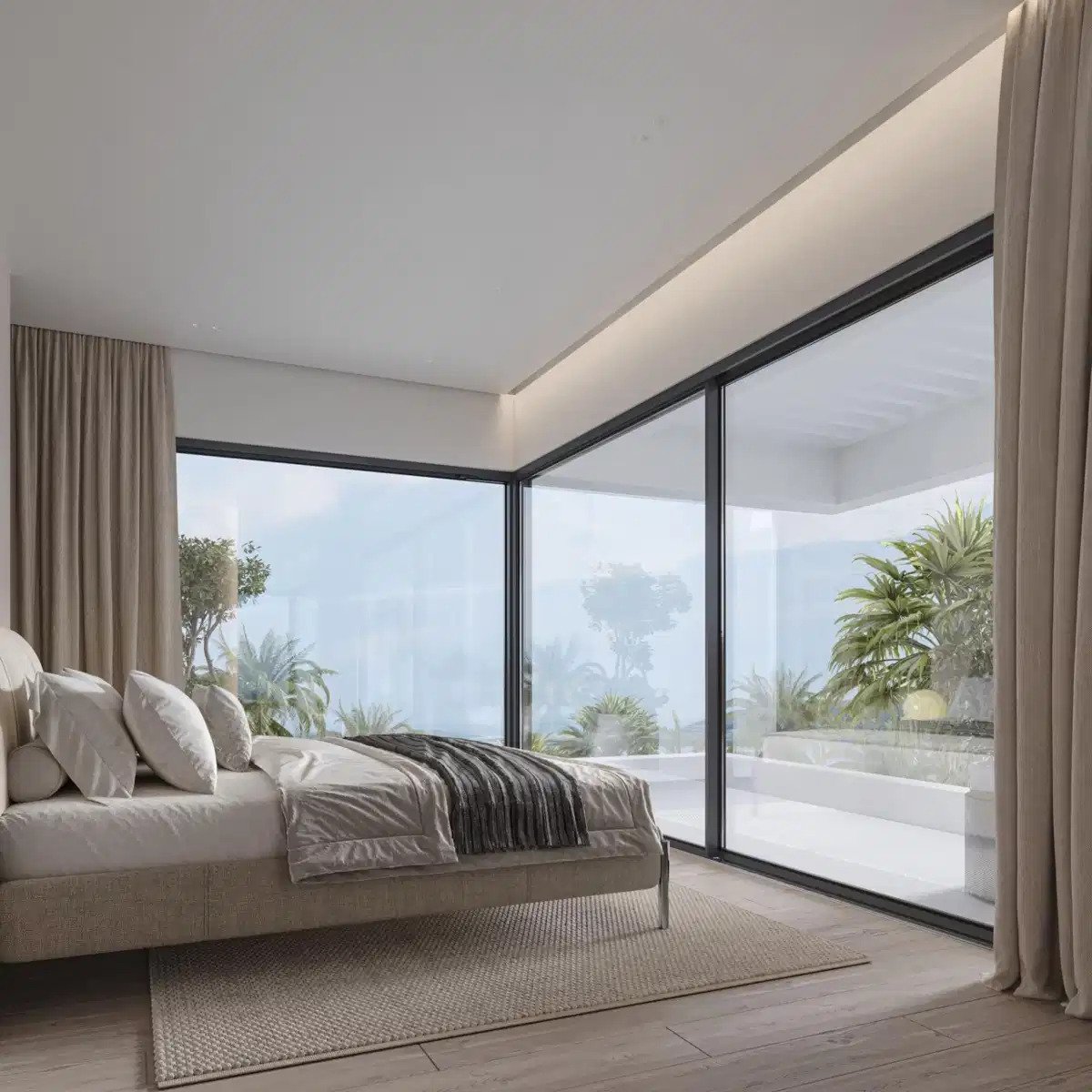 4-Zimmer, 4-Badezimmer moderne Villen nur 200 m vom Meer in Calahonda