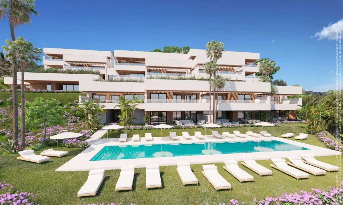 2-Zimmer, 2-Bad-Wohnung mit Panoramablick auf das Mittelmeer und eleganten Gemeinschaftsbereichen