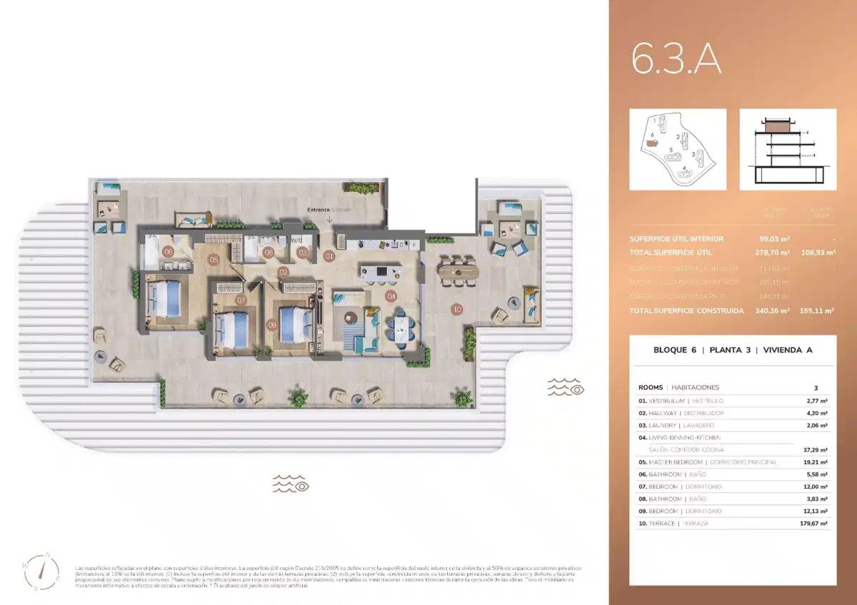 3-Zimmer, 2-Bad Penthouse mit Panoramablick auf Meer, Golf und Berge in Cerrado del Águila, Mijas