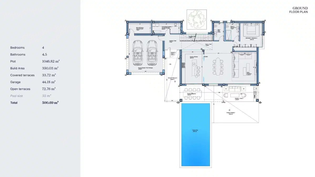 4-Schlafzimmer, 4-Badezimmer Luxusvillen in Bel-Air, Marbella mit privatem Pool und Smart-Home-Funktionen