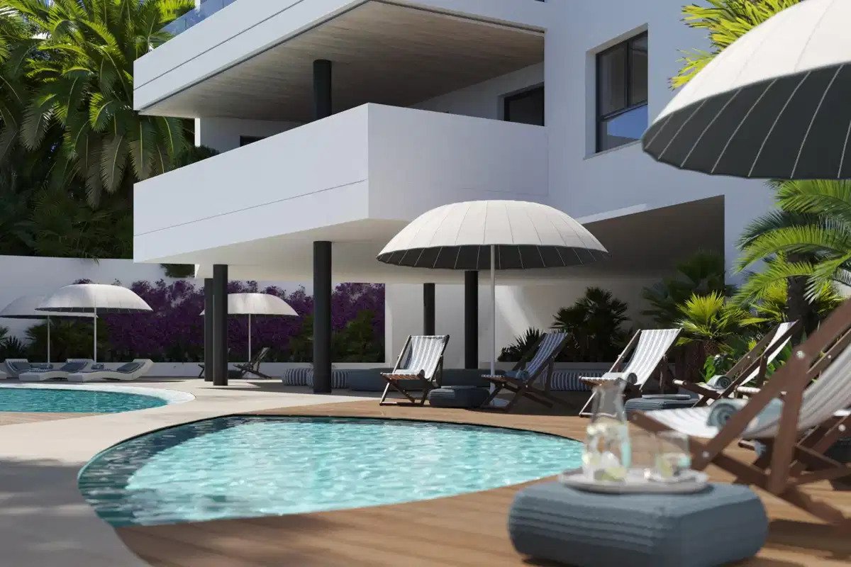 2-Zimmer, 2-Bad Wohnung mit Panoramablick auf das Meer in Carvajal, Fuengirola