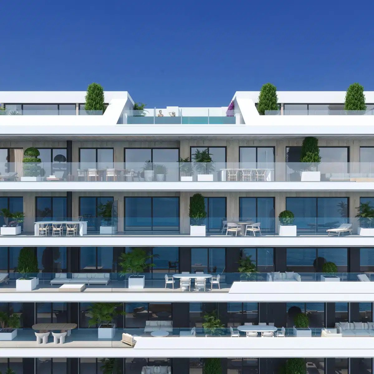 3-Zimmer, 2-Bad-Penthouse mit Panoramablick auf das Meer in Carvajal, Fuengirola
