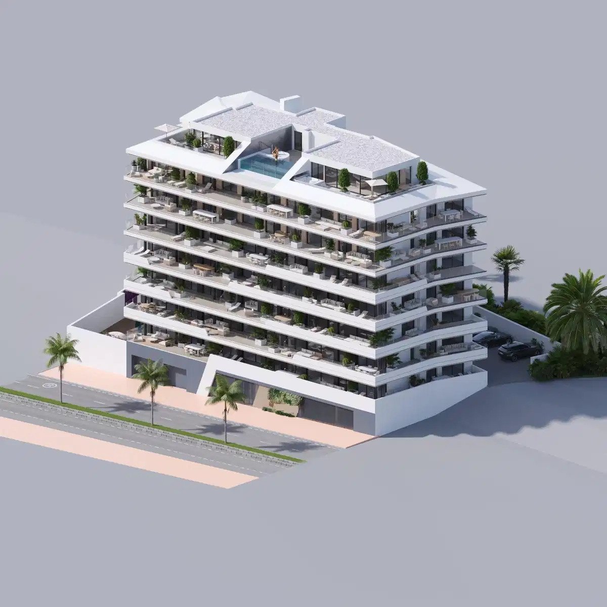 3-Zimmer, 2-Bad-Penthouse mit Panoramablick auf das Meer in Carvajal, Fuengirola