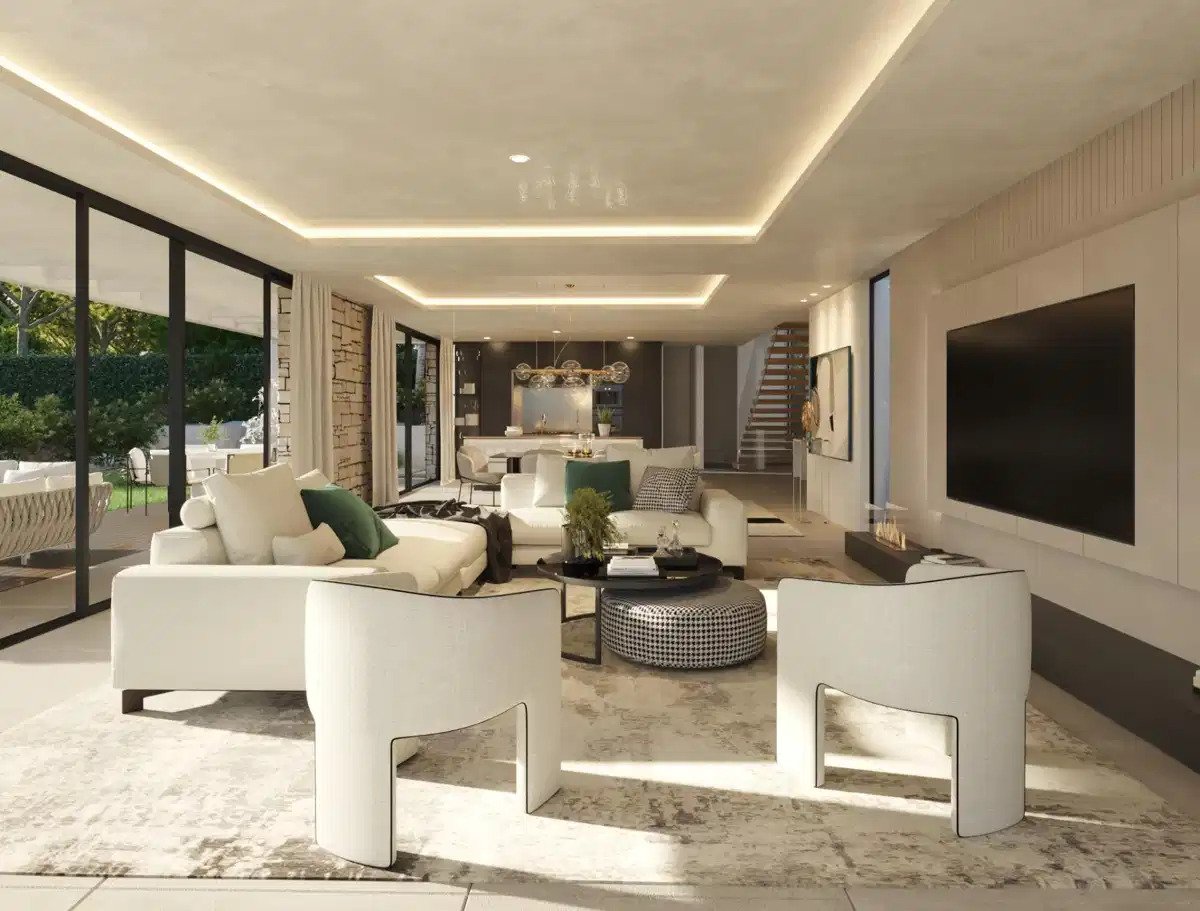 4-Schlafzimmer, 4-Badezimmer luxuriöse Villa mit Panoramablick auf Meer und Berge in La Capellanía, Benalmádena