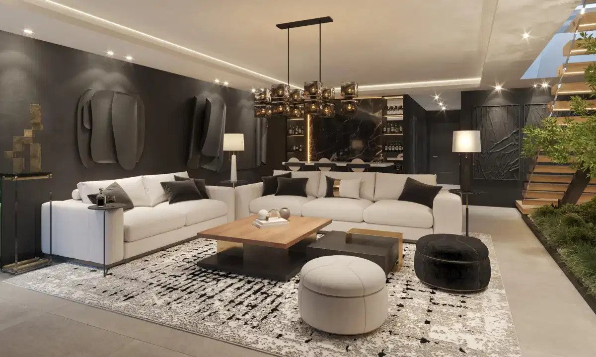 4-Schlafzimmer, 4-Badezimmer luxuriöse Villa mit Panoramablick auf Meer und Berge in La Capellanía, Benalmádena