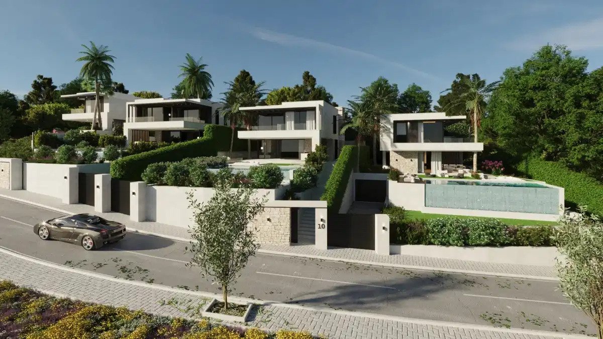 4-Schlafzimmer, 4-Badezimmer luxuriöse Villa mit Panoramablick auf Meer und Berge in La Capellanía, Benalmádena