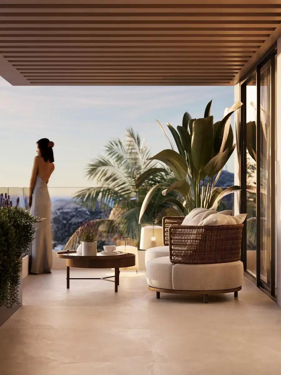 3-Schlafzimmer, 3-Badezimmer Luxusresidenzen mit Panoramablick auf das Meer in Buenavista, Mijas