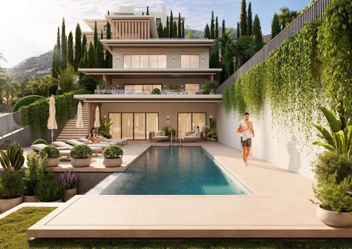 3-Schlafzimmer, 3-Badezimmer Luxusresidenzen mit Panoramablick auf das Meer in Buenavista, Mijas