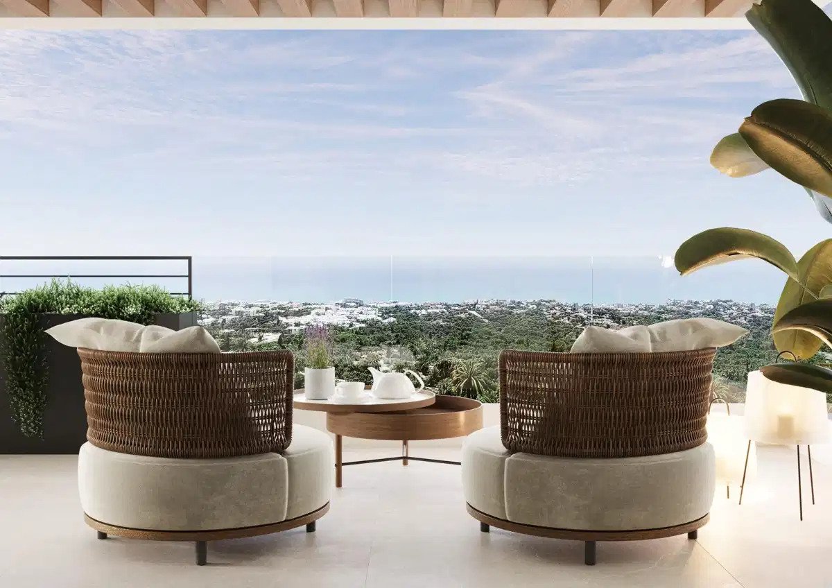 3-Zimmer, 4-Bad Luxus-Erdgeschoss-Bungalow mit Panoramablick auf das Meer in Buenavista, Mijas