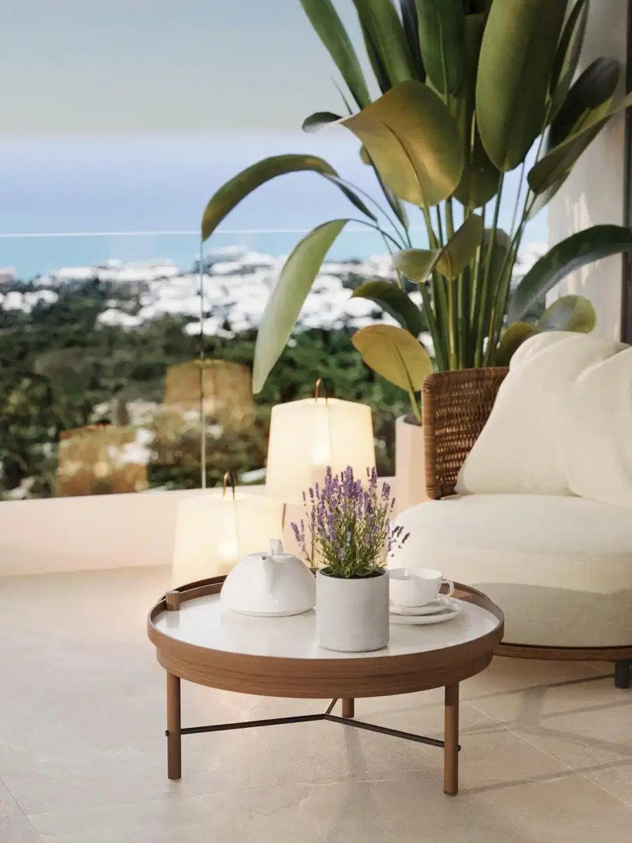 3-Zimmer, 4-Bad Luxus-Erdgeschoss-Bungalow mit Panoramablick auf das Meer in Buenavista, Mijas