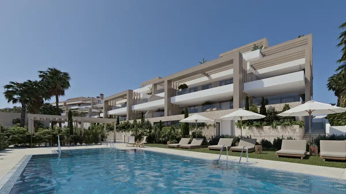 2-Zimmer, 2-Bad Erdgeschosswohnung mit Panoramablick auf das Meer im Estepona Resort
