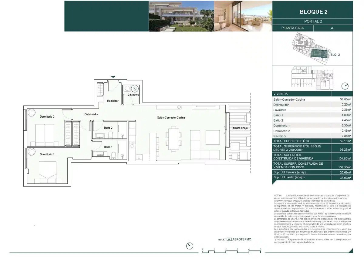 2-Zimmer, 2-Bad Erdgeschosswohnung mit Panoramablick auf das Meer im Estepona Resort
