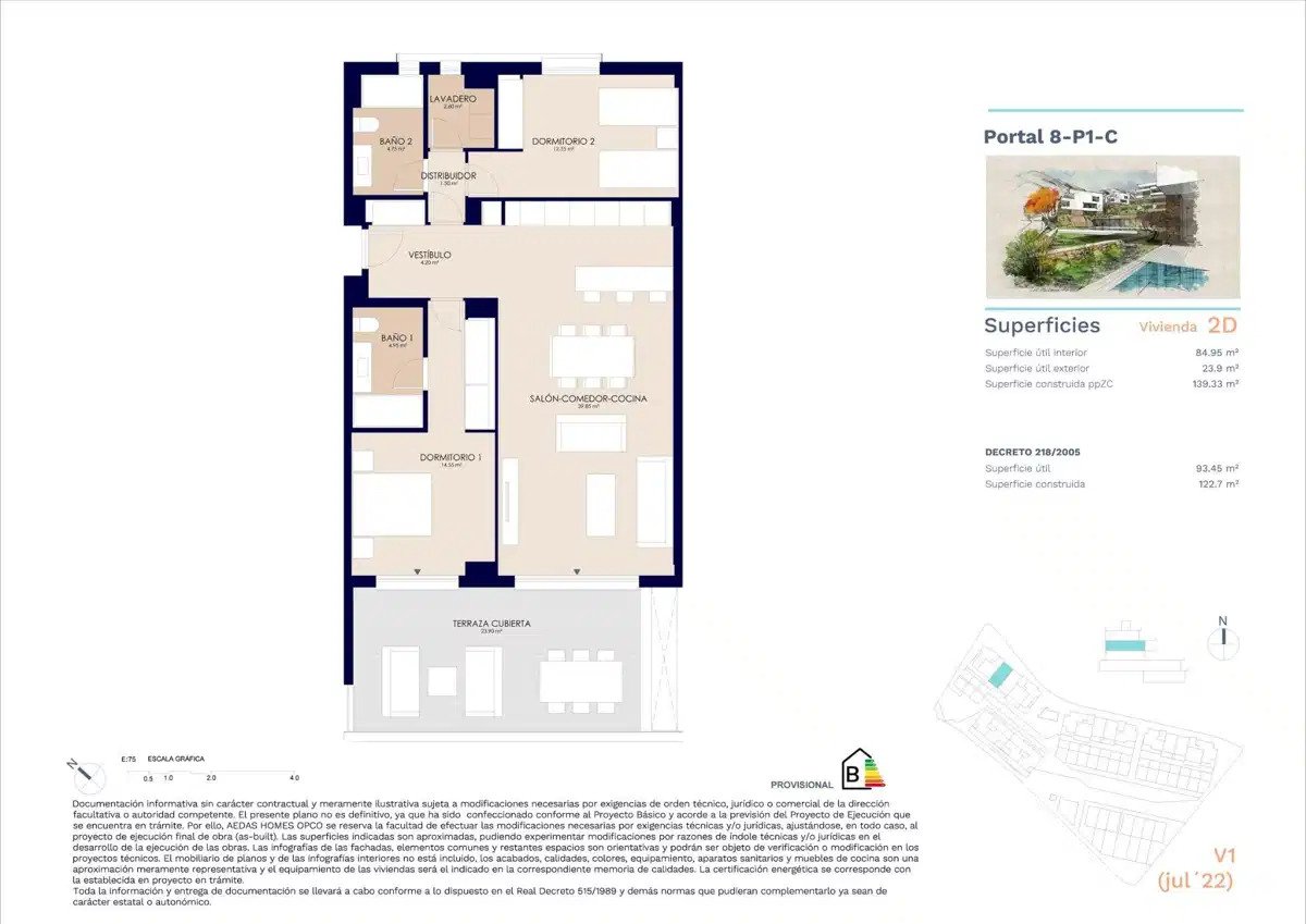 2-Zimmer, 2-Bad Luxus-Meerblick-Apartment in Estepona – 400 Meter vom Strand entfernt