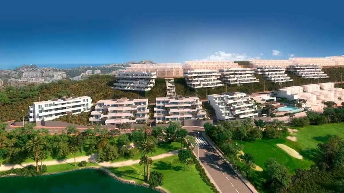 2-Zimmer-Wohnung, 1 Badezimmer mit Panoramablick auf das Meer in Las Lagunas de Mijas
