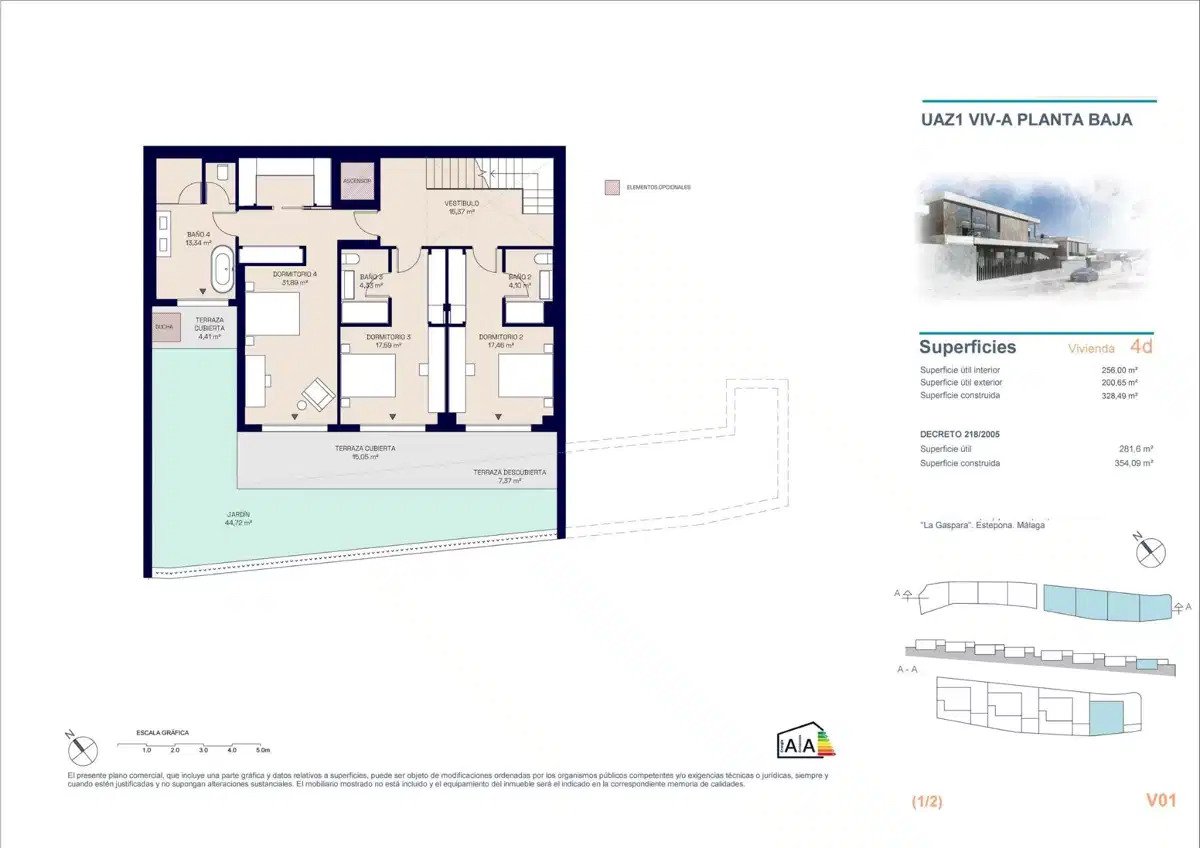 4-Zimmer, 4-Bad Villa mit Meerblick und privatem Pool in Estepona