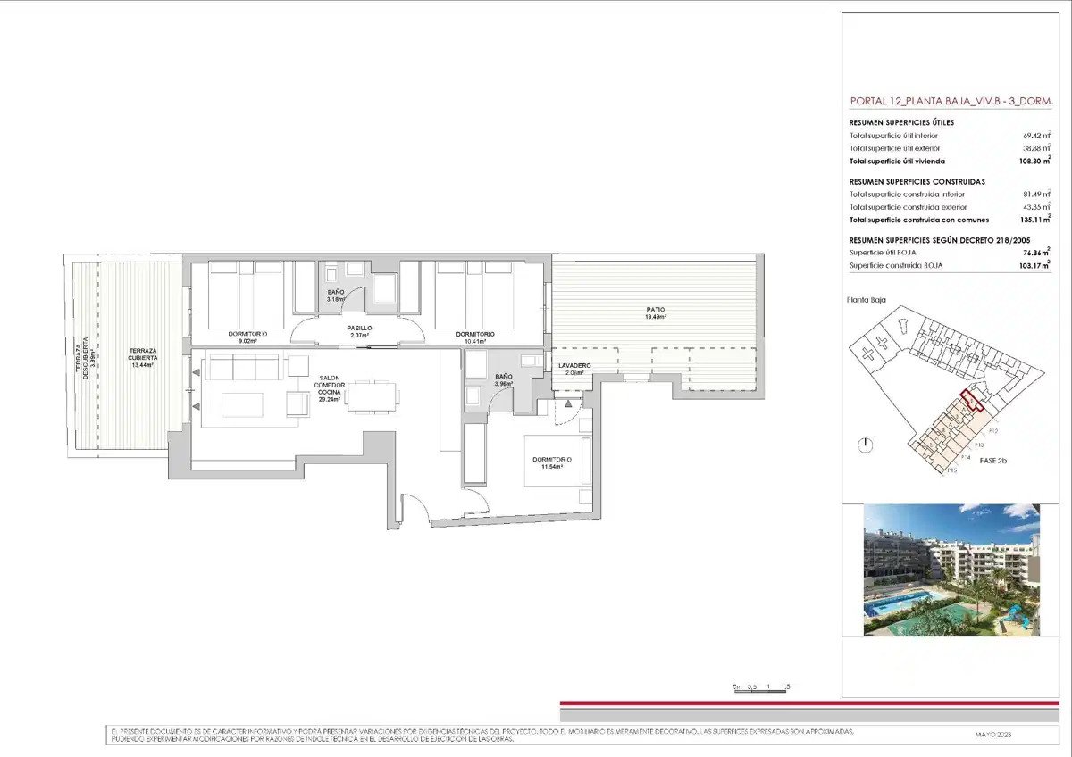 3-Zimmer, 2-Bad Erdgeschosswohnung mit Terrasse und Abstellraum in Las Lagunas de Mijas