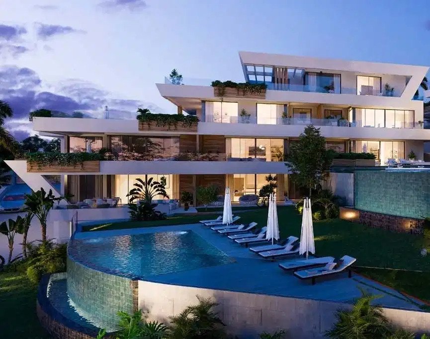 3-Zimmer, 2-Bad Erdgeschosswohnung mit Panoramablick auf das Meer in Marbella