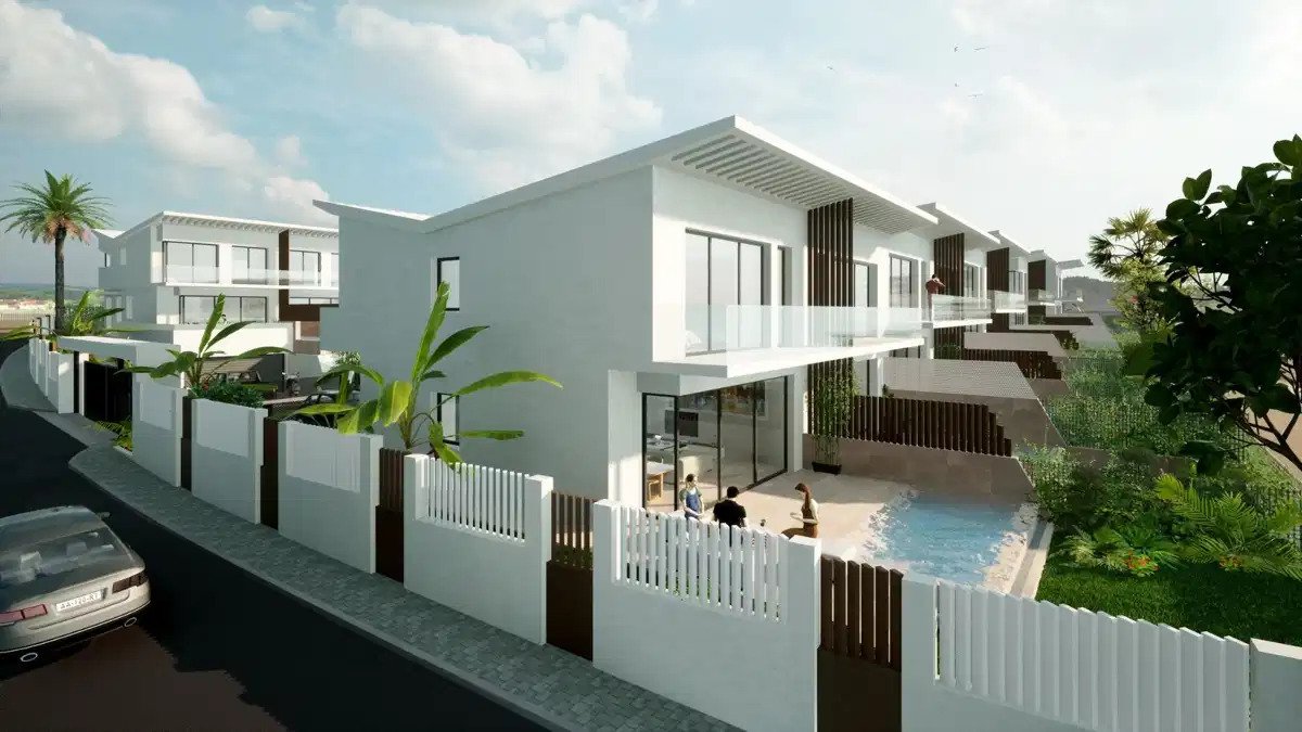 4-Zimmer, 4-Bad, halbfreistehende Villa mit Meerblick in exklusivem, gesichertem Komplex, La Cala de Mijas
