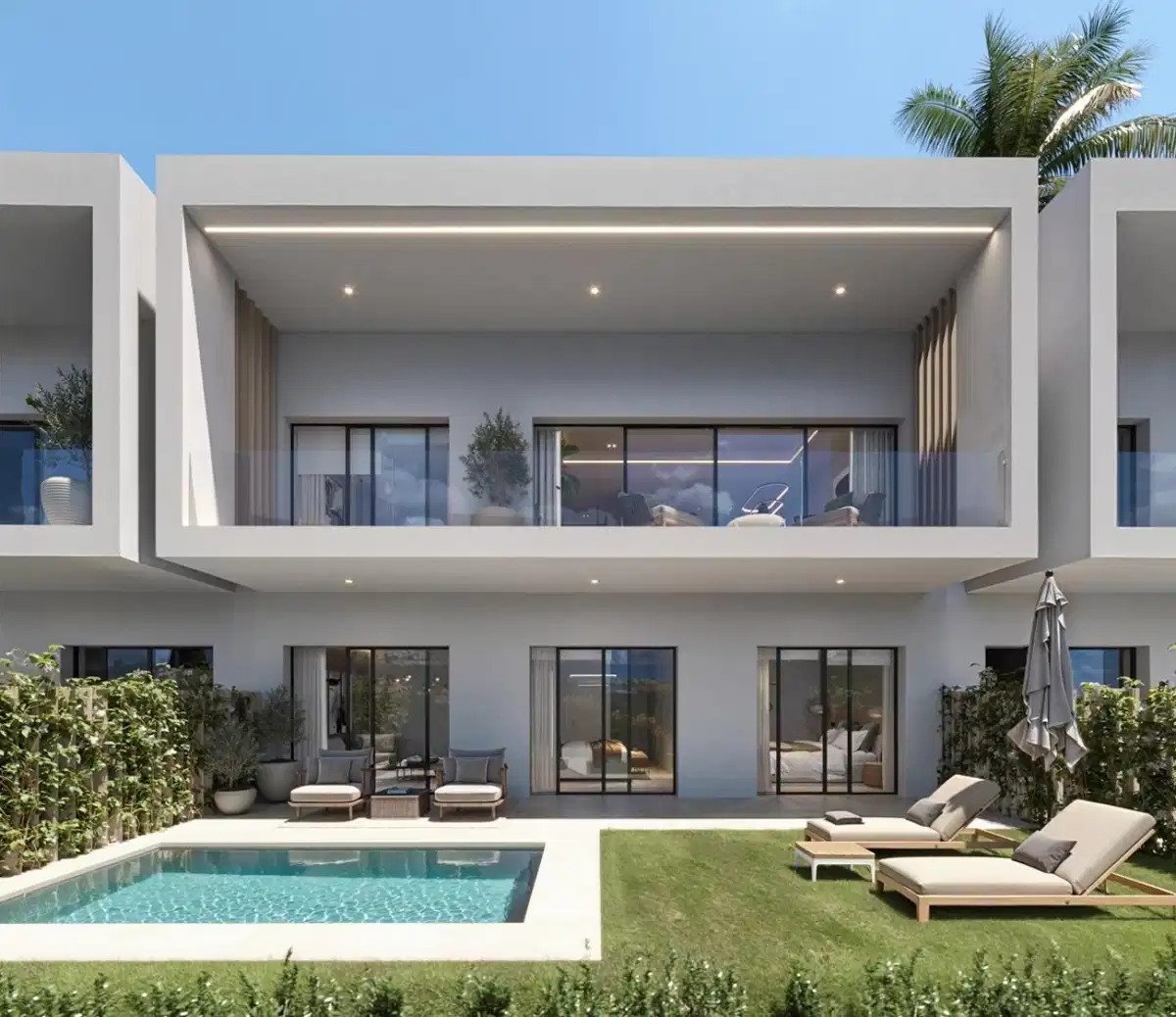 4-Zimmer, 3-Bad Luxus-Reihenhäuser mit Meerblick und privatem Pool in Casares del Sol