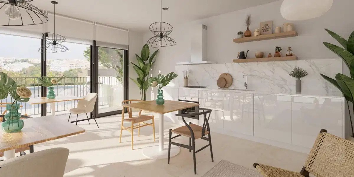 3-Zimmer, 2-Bad Erdgeschosswohnung mit Meerblick in La Cala de Mijas