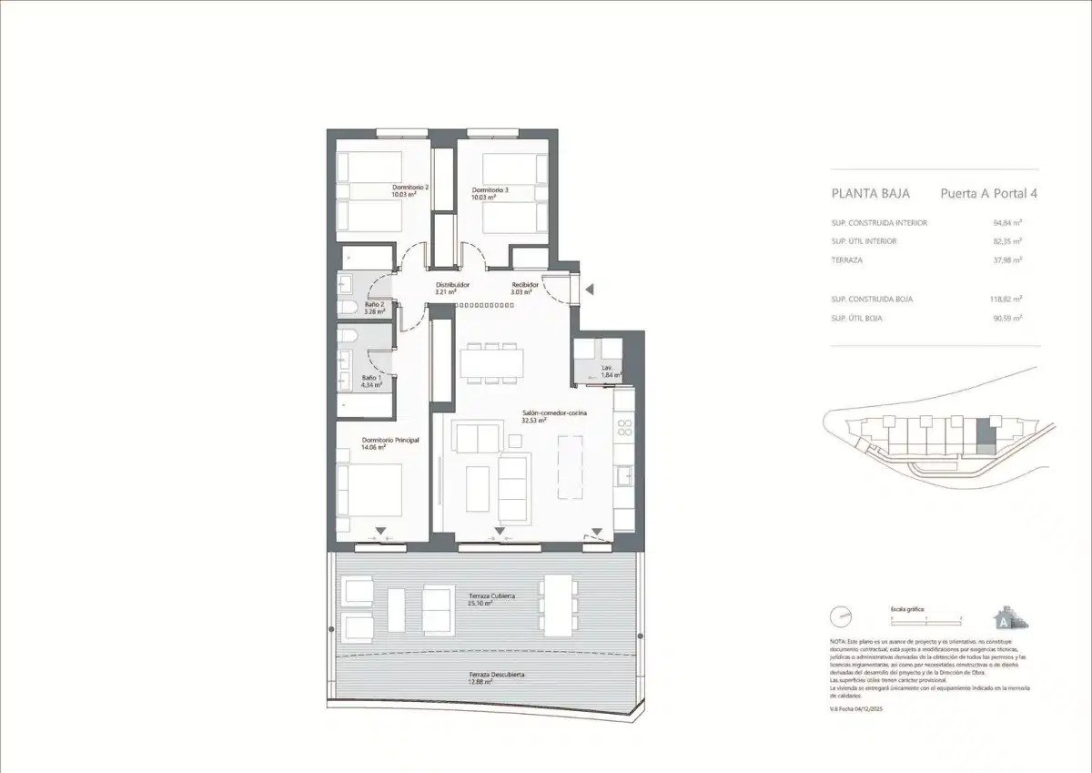 3-Zimmer, 2-Bad Wohnung im Erdgeschoss mit Meerblick und großer Terrasse in Rincon de la Victoria