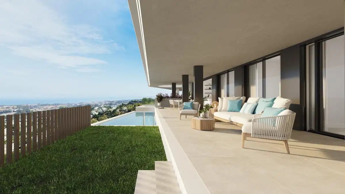 3-Zimmer, 3-Bad Erdgeschosswohnung mit Panoramablick auf das Meer und exklusiven Annehmlichkeiten