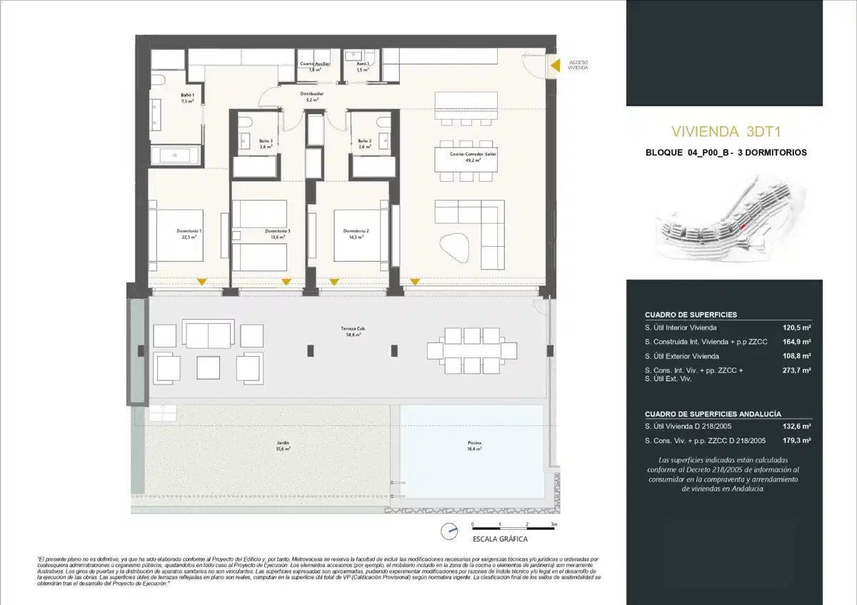 3-Zimmer, 3-Bad Erdgeschosswohnung mit Panoramablick auf das Meer und exklusiven Annehmlichkeiten
