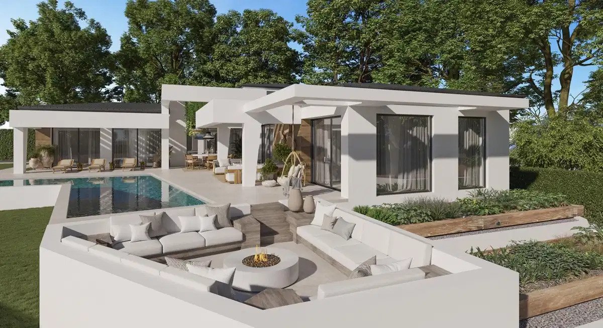 4-Schlafzimmer, 5-Badezimmer exklusive Luxusvilla mit privatem Garten und fortschrittlicher Haustechnologie