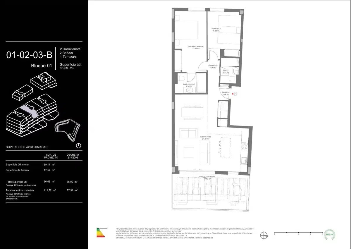 2-Zimmer, 2-Bad Penthouse mit Panoramablick auf das Meer und privatem Solarium in Mijas Costa