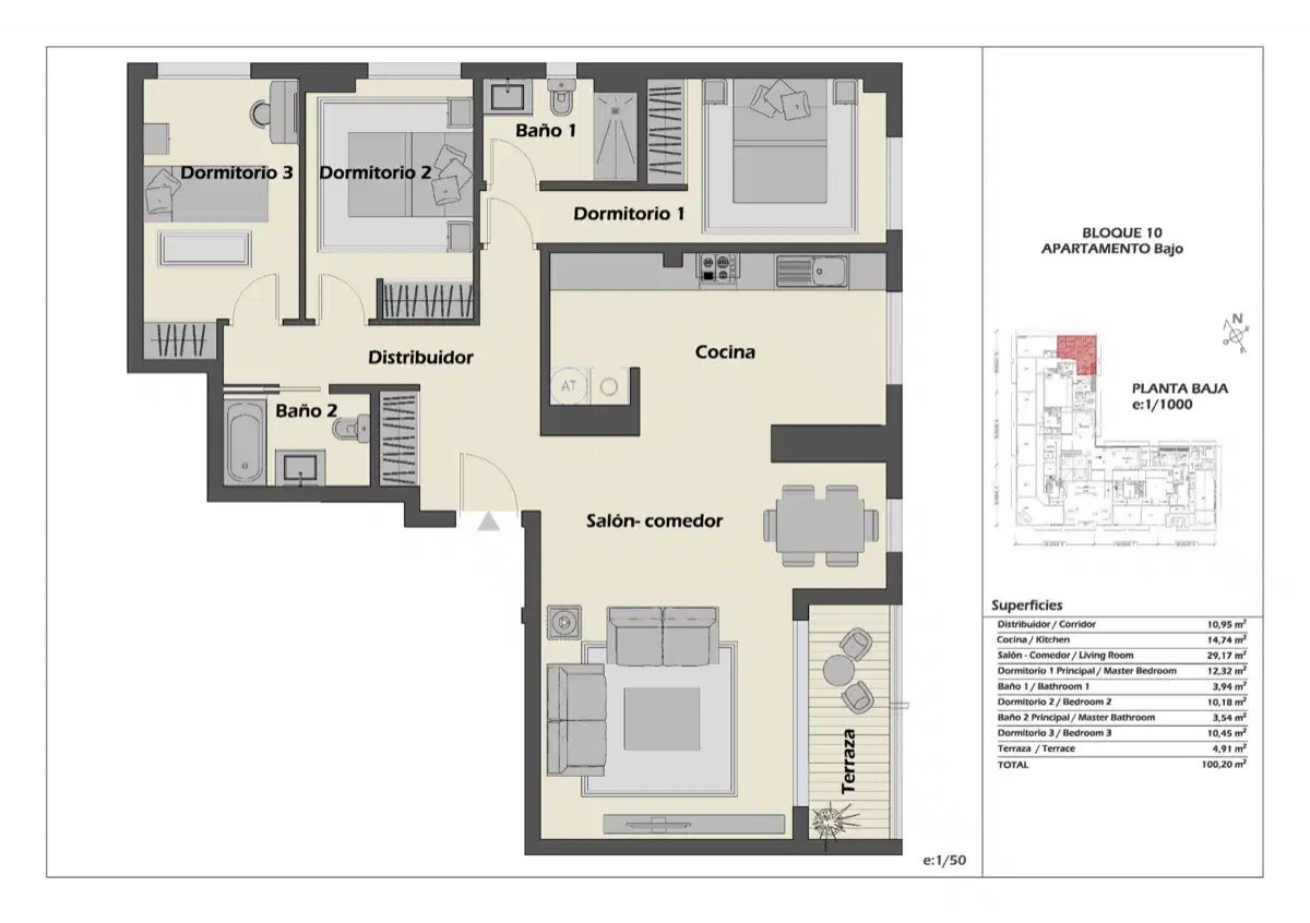3-Zimmer, 2-Bad Erdgeschosswohnung mit Dachpool und Panoramablick in Nueva Andalucía