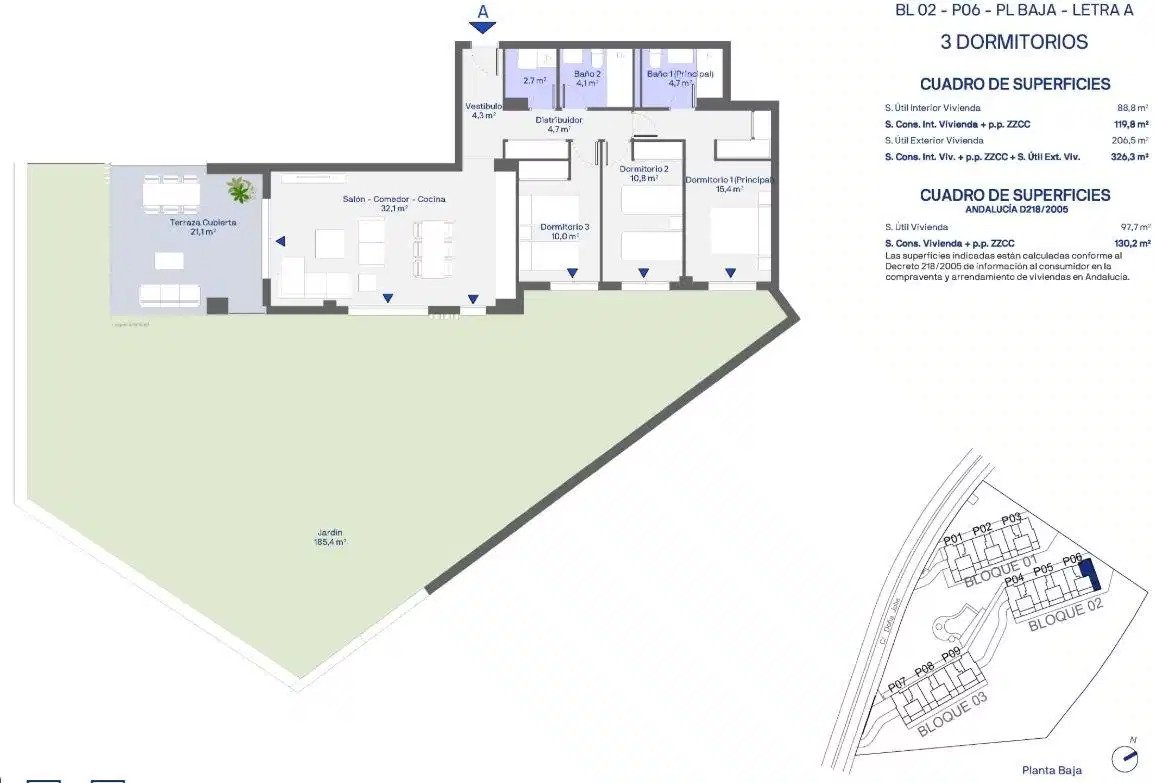 3-Zimmer, 2-Bad Erdgeschosswohnung in Doña Julia Golf, Casares