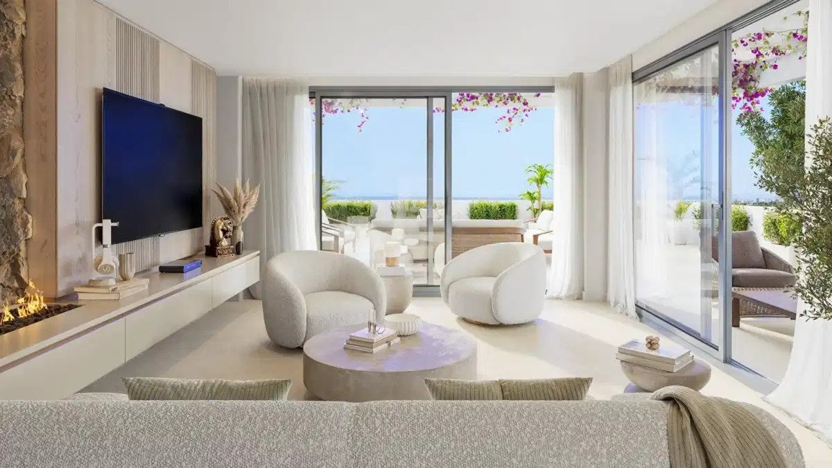 3-Zimmer, 2-Bad-Wohnung mit Panoramablick auf das Meer und den Golf im Casares Golf Resort