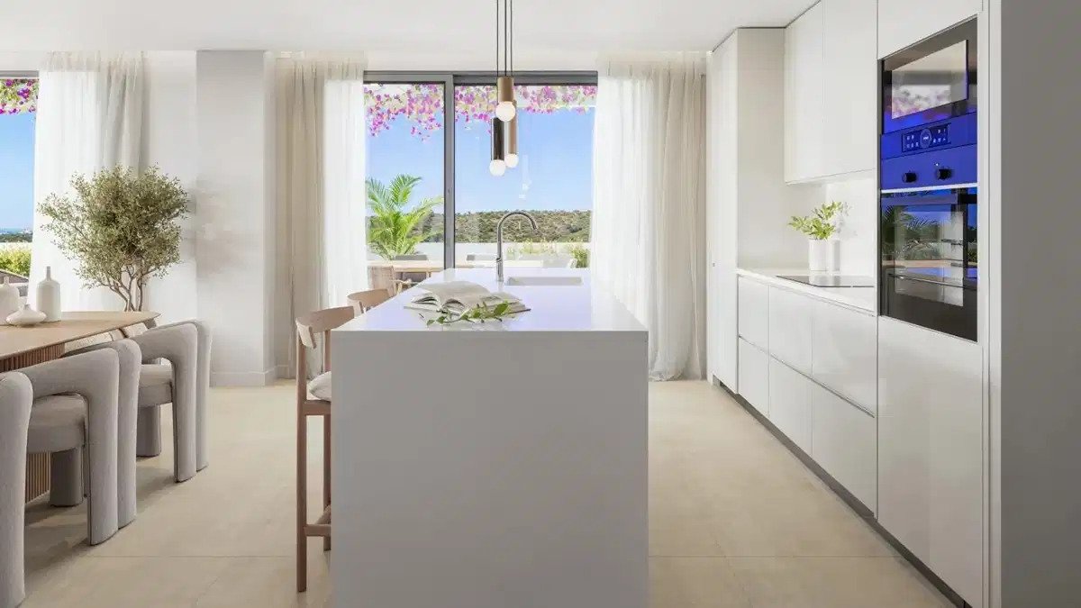 3-Zimmer, 2-Bad-Wohnung mit Panoramablick auf das Meer und den Golf im Casares Golf Resort