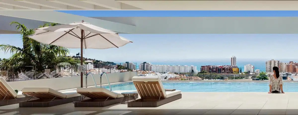 2-Zimmer, 2-Bad Luxus-Neubauwohnung mit Panoramablick auf das Meer in Fuengirola