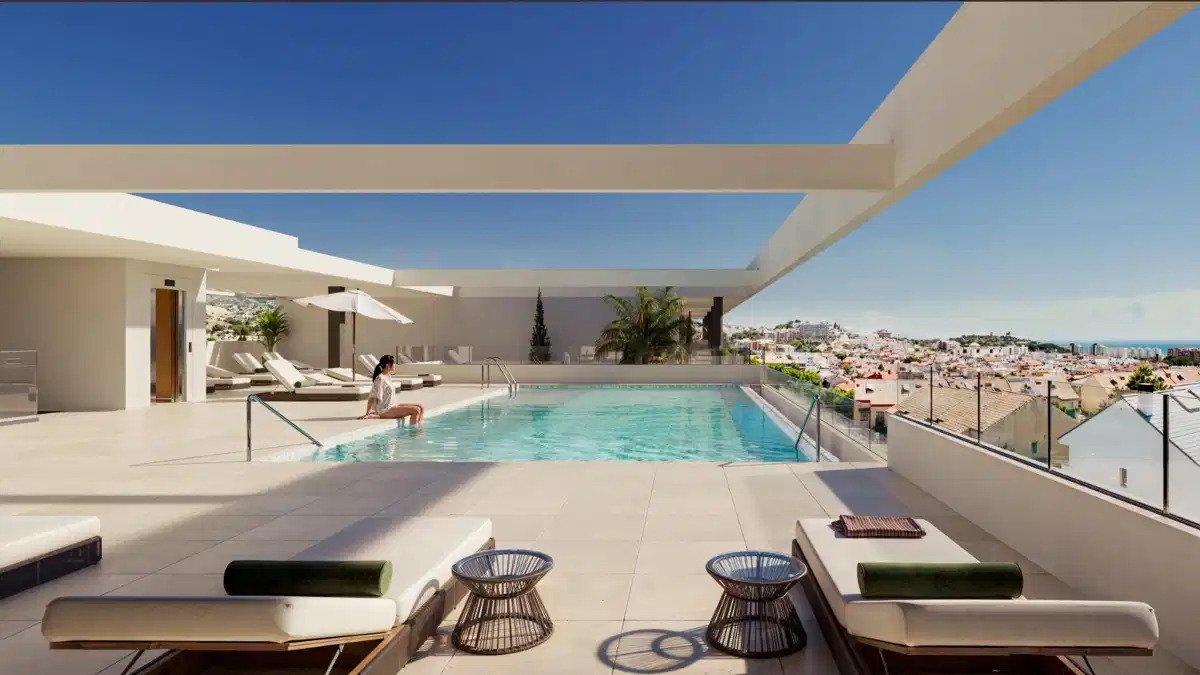 2-Zimmer, 2-Bad Luxus-Neubauwohnung mit Panoramablick auf das Meer in Fuengirola