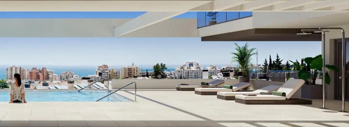 2-Zimmer, 2-Bad Luxus-Neubauwohnung mit Panoramablick auf das Meer in Fuengirola