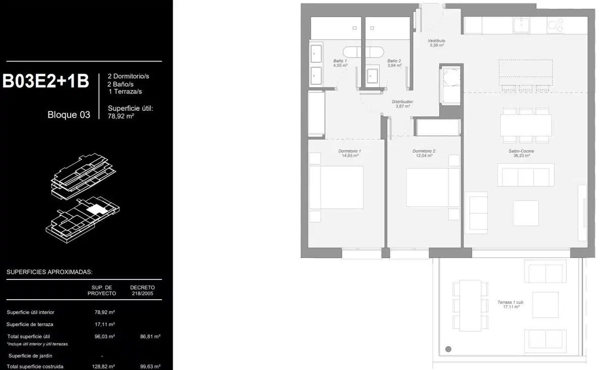 2-Zimmer, 2-Bad-Wohnung mit großen Terrassen in Estepona