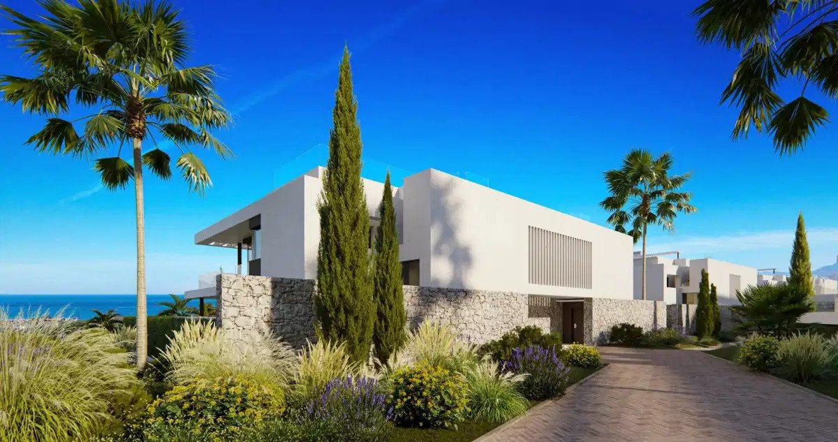 2-Zimmer, 2-Bad Erdgeschoss-Bungalow mit Meer- und Golfblick in Marbella Ost