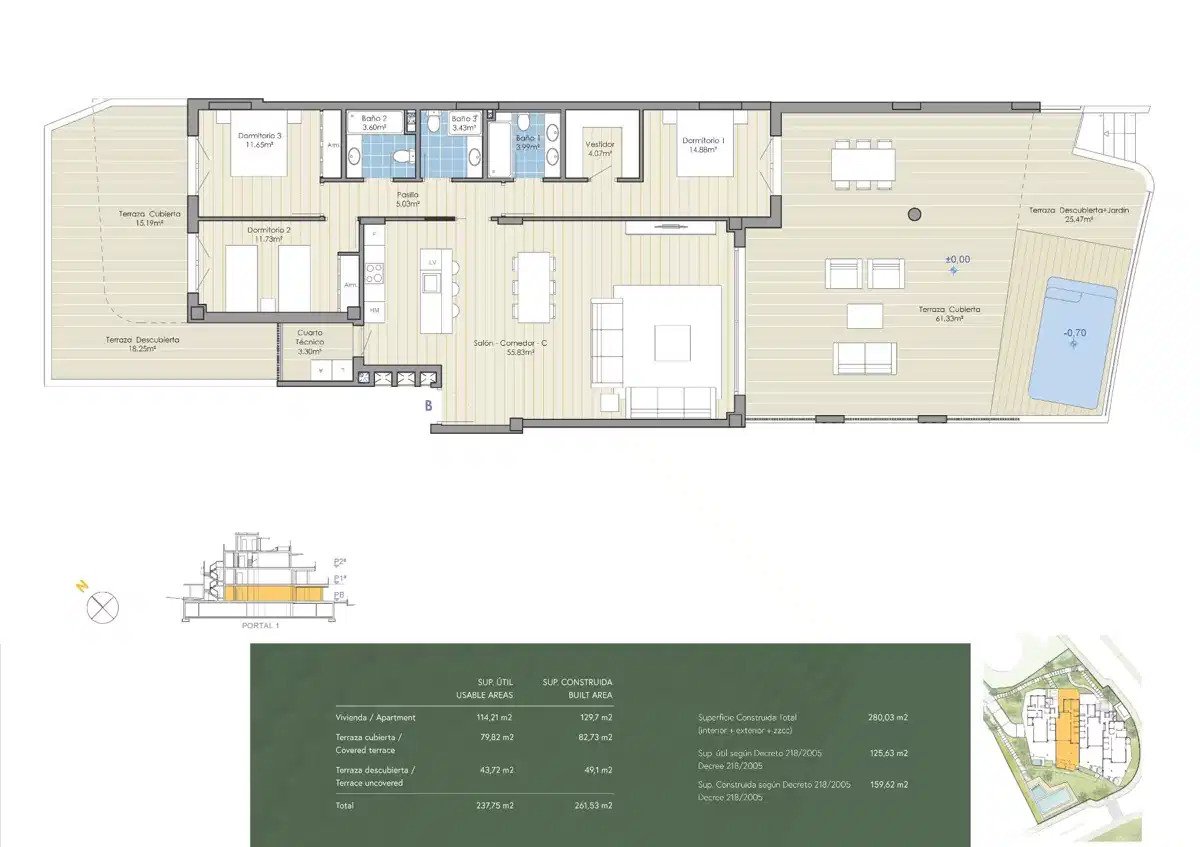 3-Zimmer, 3-Bad, Erdgeschosswohnung mit Panoramablick und Premium-Annehmlichkeiten in Cabopino