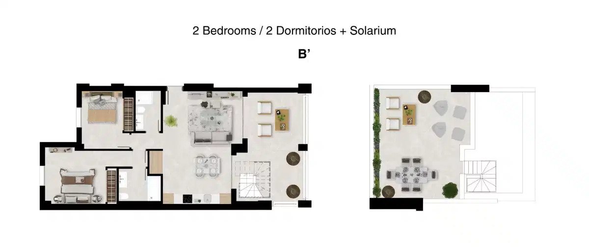 2-Zimmer, 2-Bad Sea View Penthouse in Mijas – Modernes Wohnen mit außergewöhnlichen Annehmlichkeiten